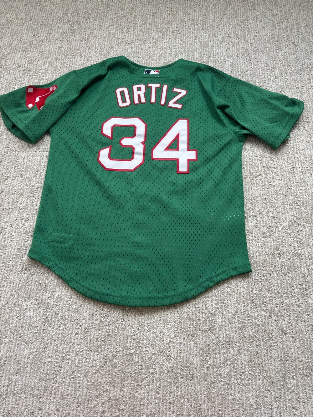 David Ortiz 34 Green Red Sox Jersey Youth M - Picture 5 of 7